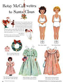 Santa Writing, Dolls Printable, Vintage Paper Doll, Betsy Mccall, Paper Dolls Printable, Vintage Paper Dolls, Old Fashion, Paper Toys, Christmas Paper