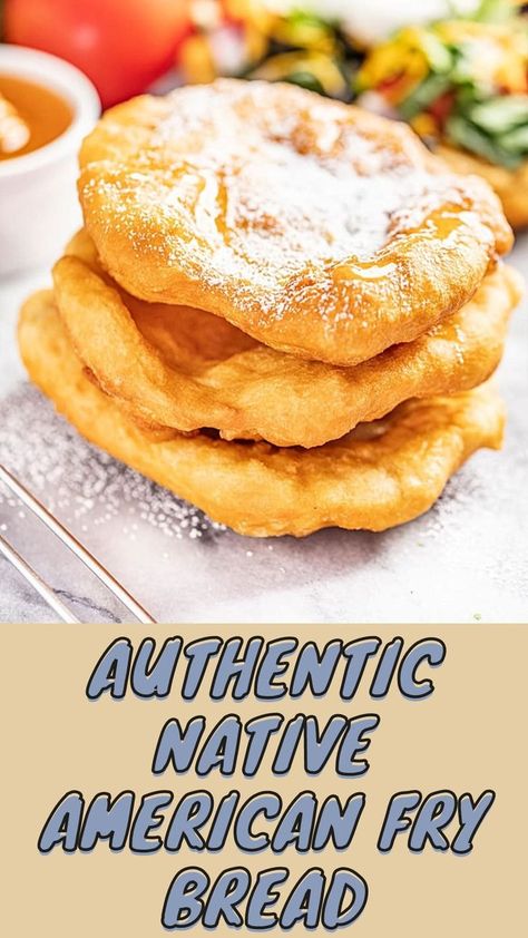 Passed down by an Aunt who lived among a local Native American tribe for many years, this recipe is simple yet incredibly delicious. The dough is crispy on the outside and soft and fluffy on the inside, making it perfect for both savory Navajo Tacos or sweet dessert topped with honey butter and powdered sugar. Learn how to make this beloved Native American delicacy and create fond memories with your loved ones. Native Fry Bread Recipe, Native American Food Recipes Authentic, Native American Fry Bread Recipe, Cherokee Food, Mayan Food, Native American Fry Bread, American Appetizers, Navajo Tacos, Ibs Friendly Food