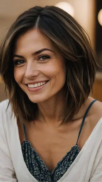 15 Mom Haircut Ideas to Spice Up Your Look! - TecArticles Trendy Mom Haircut, Texturized Bob, Cute Mom Haircuts, Mom Haircut, Haircuts Cute, Textured Lob, Mom Haircuts, Shaggy Bob Haircut, Mom Hair