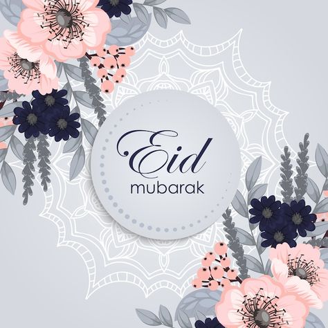 Ramadan card with flowers Premium Vector | Premium Vector #Freepik #vector #ramadan-background #ramadan-kareem #arabian-nights #ramadan-greeting Eid Mubarak Pic, Eid Moubarak, Eid Mubarik, Eid Mubarak Photo, Eid Mubarek, Eid Mubarak Wallpaper, Eid Mubark, Eid Mubarak Greeting, Eid Mubarak Quotes