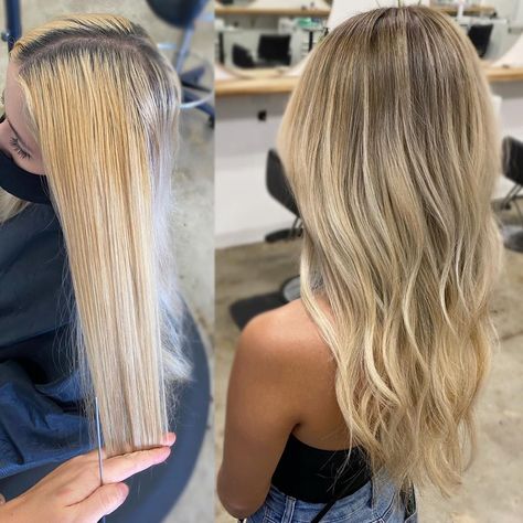 Baylage Hair, Color Correction Hair, Summer Blonde Hair, White Blonde Hair, Hair Color Options, Dyed Blonde Hair, Dark Blonde Hair, Light Hair Color, Blonde Hair With Highlights