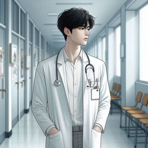 Anime Doctor Guy, Anime Doctor Drawing, Fun Jobs, Doctor Drawing, Male Doctor, Best Romance Anime, Bullet Journal Cover Ideas, Gentleman Aesthetic, Body Art Photography