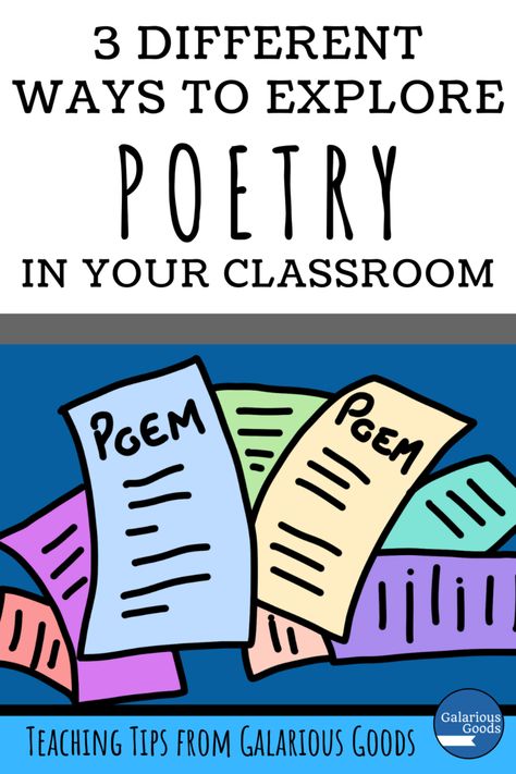 3 Different Ways to Explore Poetry in Your Classroom. A blog post exploring poetry and some different ideas for bringing poetry alive in your classroom Grade Three, Arts Classroom, Teaching Poetry, Poetry Ideas, Classroom Strategies, Secondary Classroom, Poetry Writing, Love Writing, I Still Remember