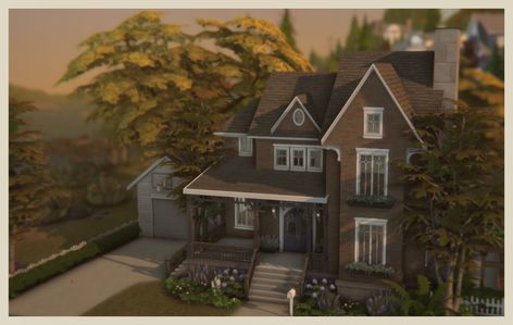 briar house; a traditional manor i built on a whim notes; - 30 x 40 lot - unfurnished - probably uses all the packs - also i use k-hippie’s terrain replacements so if you want it to look exactly the... Sims Four, Sims 4, To Look, House Plans, Pergola, Cabin, House Styles, Building, Home Decor