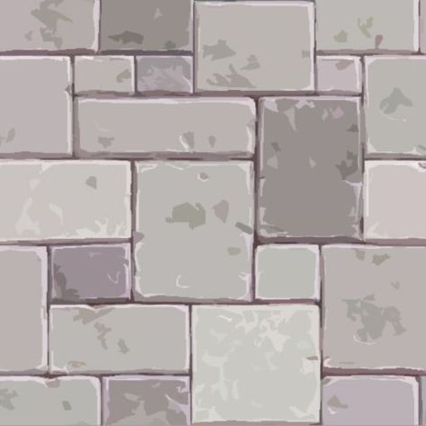 Floor Tile Drawing, Dungeon Wall Texture, Drawing Stone Texture, Pavement Illustration, Floor Texture Drawing, Pixel Art Acnh, Stone Floor Texture, 2d Texture, Stylized Texture