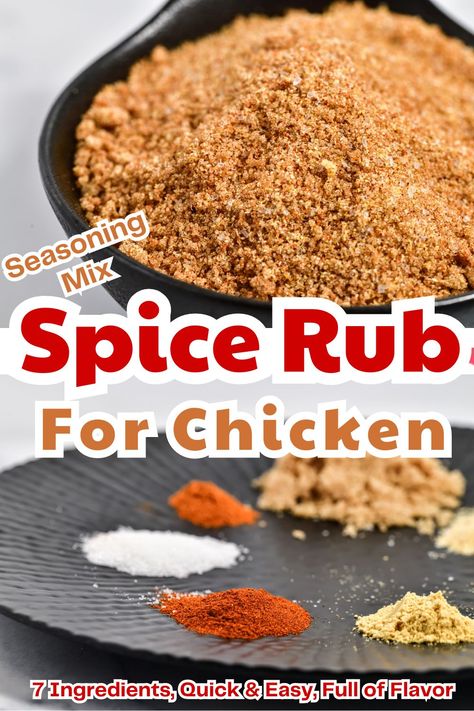 Whip up this quick and delicious chicken seasoning blend in minutes! Your chicken will never taste the same again. chicken seasoning, chicken seasoning ideas, chicken dry rub, chicken seasoning for grilling, chicken seasoning blend, the best chicken seasoning blend, chicken seasoning recipes, chicken rub, chicken rubs for baking, grilled wings dry rub, wing spice rub, meat rubs recipes, spice mixes, rub for brisket smokers, best dry rub chicken legs, oven smoked chicken, bbq spice rub recipes, Spicy Chicken Rub Recipes, Chicken Rubs For Baking, Chicken Breast Dry Rub Recipes, Dry Seasoning For Chicken, Chicken Leg Seasoning, Meat Rubs Recipes, Chicken Wing Dry Rub Recipes, Chicken Seasoning Ideas, Dry Rub Chicken Breast