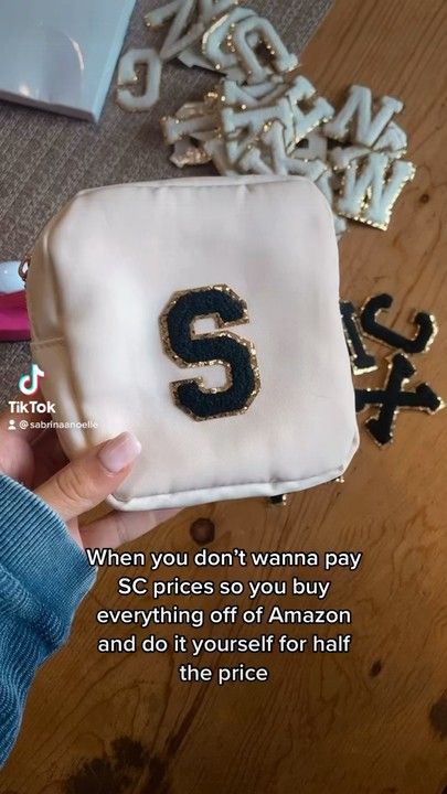 Iron On Bag Ideas, Diy Stoney Clover Patches, Iron On Letters Ideas, Iron On Patches Ideas Bags, Stoney Clover Pouch Ideas, Diy Stoney Clover, Diy Duffle Bag, Bachelorette Vibes, Clover Gifts