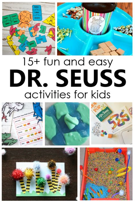 Dr Seuss Activities For Preschool, Dr Seuss Preschool Activities, Dr Seuss Theme, Dr Seuss Preschool, Crafts By Month, Dr Seuss Activities, Dr Seuss Crafts, Seuss Crafts, Read Across America Day