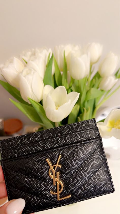 Ysl Card Holder, Embossed Leather, Card Case, Saint Laurent, Grain, Card Holder, Online Store, Leather, Black