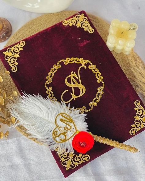 Premium Nikkah booklet and nikkah pen Available Contact us for more details #nikkah #nikkahgoals #weddinginspiration #wedding #trend #viral Nikkah Booklet, Nikkah Pen, Contact Us, Pen, Quick Saves