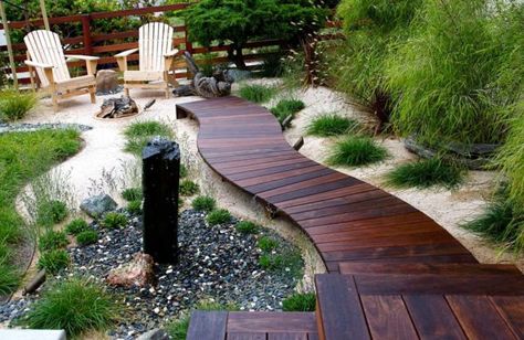 30+ Amazing beach style deck ideas promoting relaxation Wooden Pathway, Wood Walkway, Wooden Walkways, Backyard Beach, Garden Walkway, Have Inspiration, Garden Pathway, Garden In The Woods, Beach Gardens