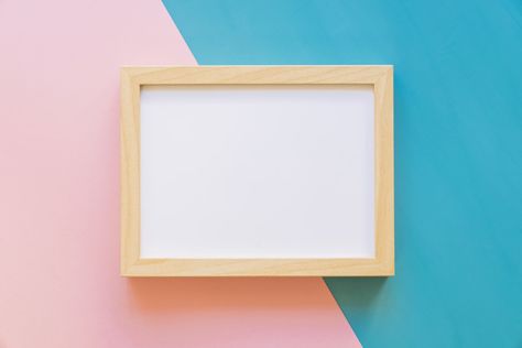 Horizontal frame on pink and blue background Free Photo Pink And Blue Background, Frame Arrangement, Horizontal Frame, Minimal Interior Design, Whiteboard Animation, Background Powerpoint, Elegant Frame, Notes Design, Minimalism Interior