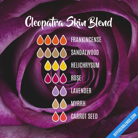 Cleopatra skin Feminine Essential Oil Blends, Perfume Blends, Essential Oil Perfumes Recipes, Essential Oil Combinations, Essential Oil Diffuser Blends Recipes, Perfume Recipes, Essential Oils Herbs, Diy Perfume, Essential Oil Diffuser Recipes