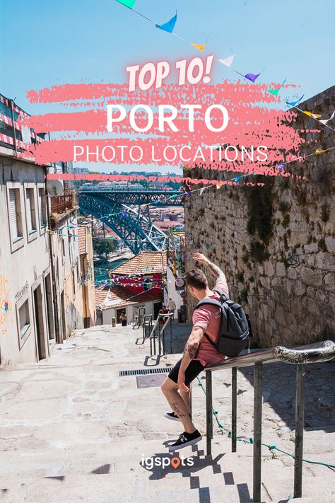 In this post we show you the 10 most popular Instagram photo spots for your next vacation in Porto (Portugal). Including image and location links. Porto Portugal Photo Ideas, Porto Portugal Beach, Instagram Spots Lisbon, Lisbon Portugal Instagram Spots, Porto Portugal Instagram Spots, Porto Instagram Spots, Instagram Locations, Instagram Guide, Porto Portugal