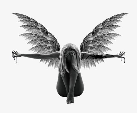 Dark Angel Tattoo, Angel Wings Photography, Beautiful Angel Tattoos, Angel Tattoo For Women, Angle Tattoo, Fallen Angel Tattoo, Angel Wings Art, Petit Tattoo, Angel Wings Tattoo