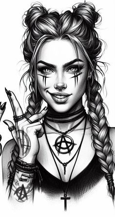 Black Magic Tattoo, Tattoo Evil, Helloween Wallpaper, Evil Tattoo, Tato Henna, Evil Girl, Chicano Style Tattoo, Tattoo Outline Drawing, Magic Tattoo