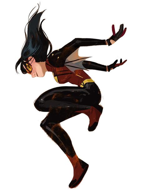 Mingjue Helen Chen, Jumping Poses, Comics Illustration, Art Couple, Spider Girl, Bd Comics, Male Character, Spider Woman, Character Poses