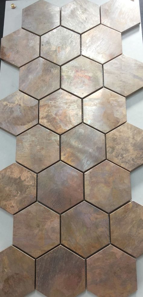 Diy Kitchen Backsplash Cheap, Copper Wall Tiles, Backsplash Cheap, Backsplash With Dark Cabinets, Trendy Kitchen Tile, Trendy Kitchen Backsplash, Diy Kitchen Backsplash, Copper Tiles, Herringbone Backsplash