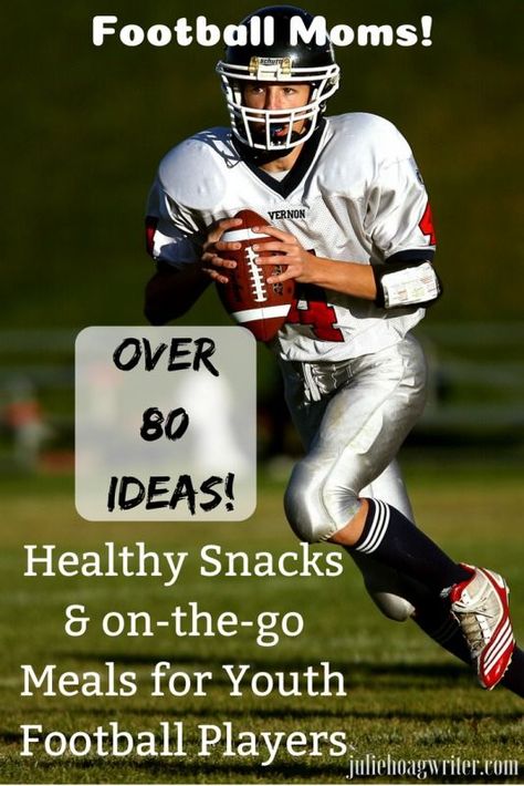 Football Moms! Over 80 ideas for healthy snacks and on the go meals for youth and high school football players. Quick meals and snacks for warding off the hangry youth football player after practice and games. Nourish and hydrate teens, tweens, boys. #footballmom #youthfootball #footballplayer #youthsports #quickmeals #snacks #snackideas #youthfootballplayers #teens #teen #teenagerpost #teenboys Post Football Practice Snacks, Diet For Football Players, After School Sports Snacks, Football Snacks For Players After Game, Healthy Snacks For Football Players, After Football Practice Meals, Lunches For High School Athletes, Half Time Snacks Football, Feeding Football Team