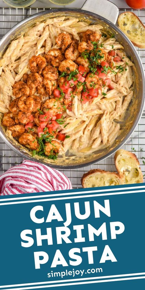 Chilis Cajun Shrimp Pasta, Creamy Cajun Shrimp, Penne Noodles, Creamy Cajun Shrimp Pasta, Shrimp Pasta Recipe, Cajun Shrimp Pasta, Oven Roasted Asparagus, Homemade Cajun Seasoning, Fast Meals