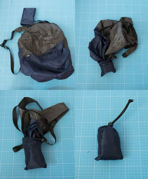 Ultralight Foldable Backpack: 11 Steps (with Pictures) Foldable Backpack Diy, Diy Purses And Bags, Diy Grocery Bags, Diy Purses, Corporate Gift Ideas, Foldable Backpack, Swag Ideas, Foldable Bag, Diy Backpack