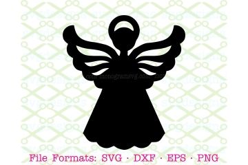 Angel Svg Free, Angel Stencil, Angel Svg, Angel Silhouette, Laser Cut Decor, Silhouette Template, Angel Images, Dekor Diy, Christmas Cut Files