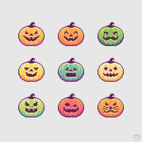 Pumpkin Pixel Art, Pixel Pumpkin, Brandon James, Art Pumpkin, Pixel Art Tutorial, 8bit Art, Ghost Boy, Pixel Art Characters, Hama Bead