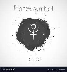 With hand drawn astrological planet symbol pluto Vector Image Pluto Symbol Tattoo, Pluto Symbol, Pluto Tattoo, Ink Background, Symbol Tattoos, Aesthetic Tattoo, Cute Tattoos, Png Images, Planets