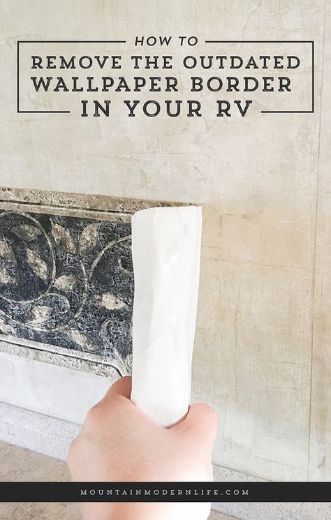 Camper Wallpaper, Rv Wallpaper, Van Kitchen, Wallpaper Removal, Camper Trailer Remodel, Camping Diy, Rv Camping Tips, Camper Hacks, Diy Camper Remodel