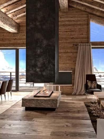 Luxury ski chalet offering mesmerizing views over the Matterhorn Swiss Alps Chalet, Switzerland Chalet, Chalet Chic, Chalet Interior, Mountain Chalet, Chalet Design, Luxury Ski Chalet, Ski House, Modern Mountain Home