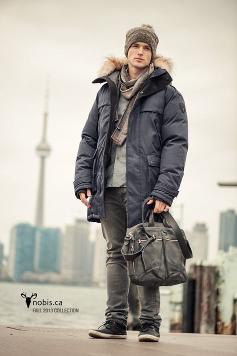 www.nobis.ca Winter Jacket Men Casual, Parka Jackets, Mens Parka, Mens Winter Coat, Winter Jacket Men, Winter Weather, Winter Coats, Parka Jacket, Diy Garden