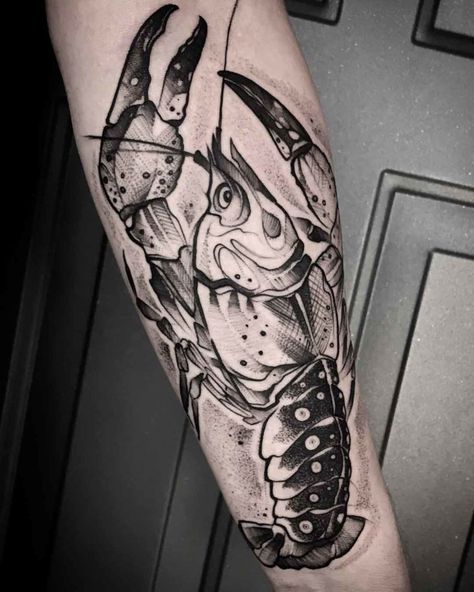 Crayfish Tattoo, Bella Tattoo, Lobster Tattoo, Man Tattoo, Mini Tattoo, Best Tattoo Ideas, Koi Fish Tattoo, Arm Tattoos, Neo Traditional