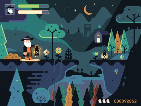 side-scrolling by Johnathan Taylor on Dribbble Scrolls Game, Game Background Art, Kitchener Ontario, Game 2d, Vector Game, Geometric Shapes Art, 2d Game Art, Game Ui Design, Game Illustration