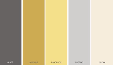 Yellow Nursery Color Palette, Gender Neutral Yellow Nursery, Neutral Colors Palette, Yellow Baby Room, Colours That Go With Grey, Nursery Color Palette, Nursery Color, Gray Furniture, Gray Nursery