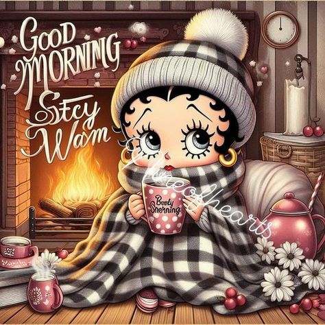 Good Morning Betty Boop, Betty Boop Good Morning, Betty Boop Coffee, Betty Boop Christmas, Good Morning Facebook, Day And Nite, Betty Boop Quotes, Betty Boop Classic, Hug Quotes