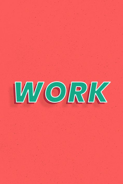 Retro work text word art typography | free image by rawpixel.com / Wit Word Art Typography, Texture Illustration, Art Typography, Typography Quotes, Download Free Images, Student Work, Creative Home, Paper Texture, Free Image