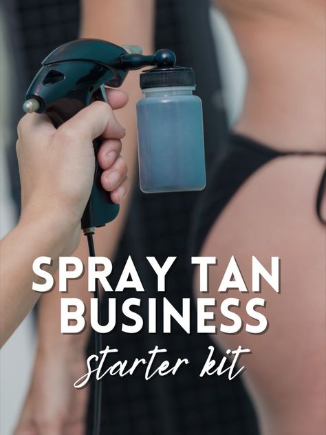 side hustle make money business beauty spray tanning esthetician Spray Tan Pricing, How To Start A Mobile Spray Tan Business, Starting A Spray Tan Business, How To Spray Tan Someone, Spray Tan Poses, Mobile Spray Tanning Business, Spray Tanning Business, Tanning Business, Side Hustle Money