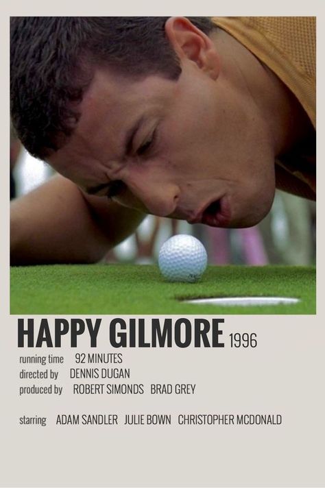 Happy Gilmore Movie Poster, Adam Sandler As Album Cover, Adam Sandler 80s, Adam Sandler 90s, Personality Board, Movie Critic, Game Over Man, Adam Sandler Movies, Happy Gilmore