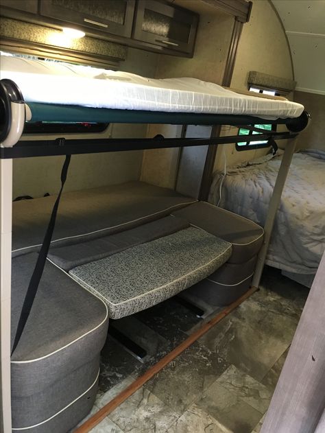 Rpod Camper Mods, Rpod Camper, Camping Bunk Beds, Rv Camping Hacks, Caravan Bunks, Runaway Camper, Pod Camper, Rv Bunk Beds, Camper Mods