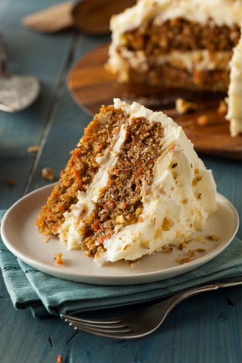 Cheesecake Factory Carrot Cake Recipe - Table for Seven Martha Stewart Carrot Cake, Homemade Carrot Cake, The Cheesecake Factory, The Whoot, Best Carrot Cake, Carrot Cake Recipe, Cheesecake Factory, Almond Cakes, Moist Cakes