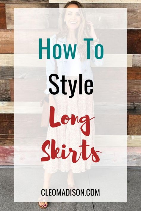 Style A Flowy Skirt, Simple Stylish Outfits Summer, Maxi Skirt Styling Ideas, Outfit Ideas With Long Skirts Summer, Work Outfits Women Long Skirt, Maxi Skirt Outfit For Spring, Shirts To Wear With Long Skirts, Fall Skirts 2023, Styling Long Skirts Casual