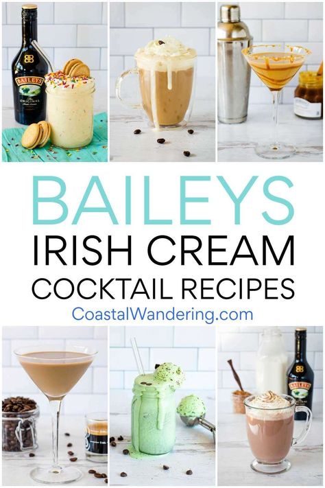 Irish Cream Whiskey Recipe, Recipes Using Irish Cream Liquor, Irish Alcoholic Drinks, Ice Cream Drinks With Liquor, Irish Cream Recipe Drinks, Irish Cream Cocktails, Baileys Irish Cream Cocktails, Baileys Irish Cream Drinks, Baileys Recipes Drinks