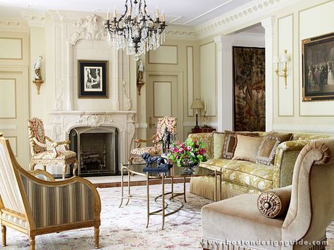 Interior Design by Wilson Kelsey Design; Photography by Laura Moss Neoclassical Interior Design, Mansion Living Room, Minimalist Dekor, French Living Rooms, French Country Living, French Interior Design, Neoclassical Interior, French Country Living Room, Shabby Chic Living Room