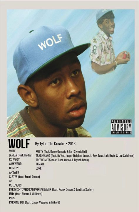 minimal polaroid album poster for wolf by tyler, the creator Tyler Posters, Music Album Posters, Singer Poster, Bar Van, Wolf Album, Minimalist Music, Album Posters, Wolf Poster, Apartment Walls