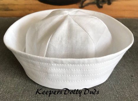 Sailor Hat | Eve Coleman | Flickr Sailor Hat, Doll Diy, Realistic Dolls, Doll Clothes Patterns, Facial Tissue Holder, Fabric Dolls, Porcelain Dolls, Diy Doll, Hat Pattern