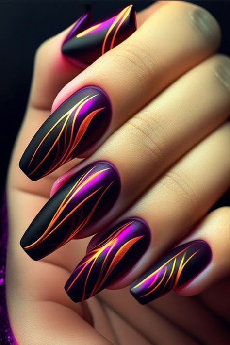 Exotic Nail Designs, Casket Nails, Green Nail Designs, Fancy Nails Designs, Purple Nail, Exotic Nails, Vacation Nails, Fabulous Nails, Floral Nails