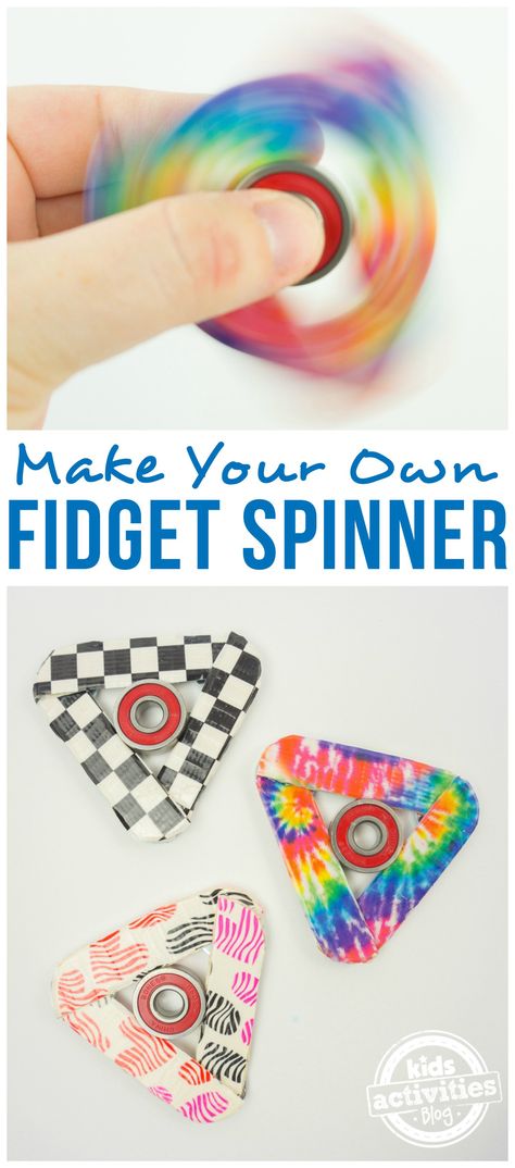 How to Make a Fidget Spinner from craft sticks! So easy and so much fun! This kid-friendly craft is perfect to make your own fidget spinner and customize it with duct tape. Spinners Diy, Duct Tape Crafts, Kid Friendly Crafts, Craft Sticks, Camp Crafts, Fidget Spinners, Tape Crafts, Camping Crafts, Camp Ideas