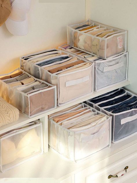 Pants Storage, Pant Storage, Clothes Pants, Bedroom Decor Cozy, Room Redesign, Drawer Organizers, Space Saving Storage, Clothes Organization, Home Hacks