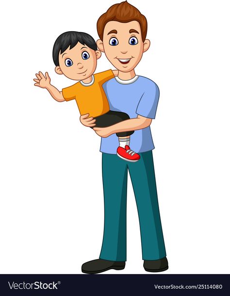 Father And Son Cartoon Images, Father And Baby Boy, Father Cartoon, Dad Drawing, Body Preschool, Baby Boy Art, Baby Vector, Spanish Lessons For Kids, Father Photo