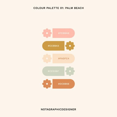 Four bohemian-chic colour palettes that'll spark major inspiration! Sun Inspired Color Palette, Boho Color Palette Pink, Here Comes The Sun Color Palette, Female Colour Palette, Pastel Brand Color Palette, Retro Boho Color Palette, Vintage Summer Color Palette, Bakery Color Palette, June Color Palette